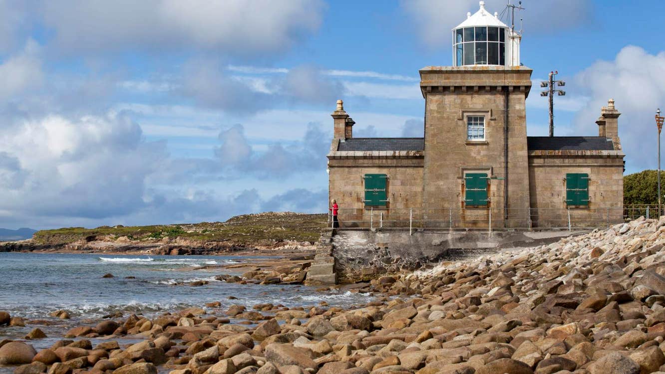 Lighthouse at Blacksod Harbour in County Mayo.