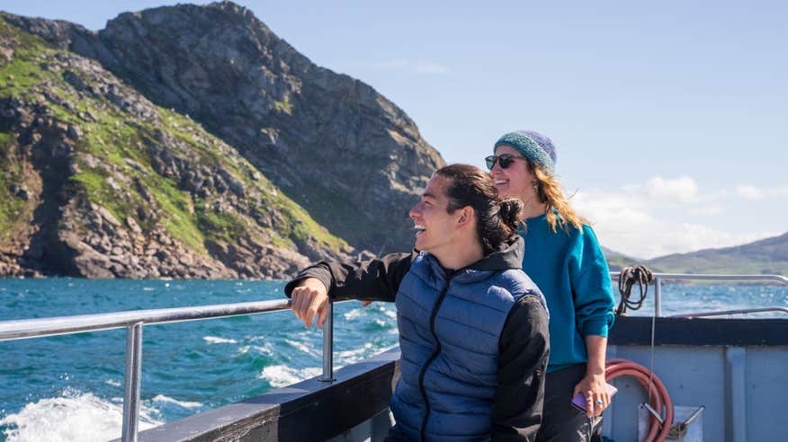 People on a tour with Sliabh Liag Boat Tours in Donegal