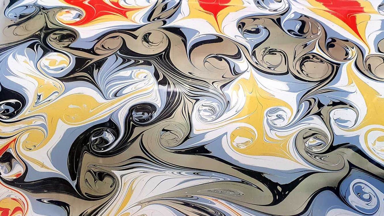 Paper marbling at blueway art studio