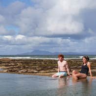 People at the Outdoor Swimming Pool in Bundoran, County Donegal
