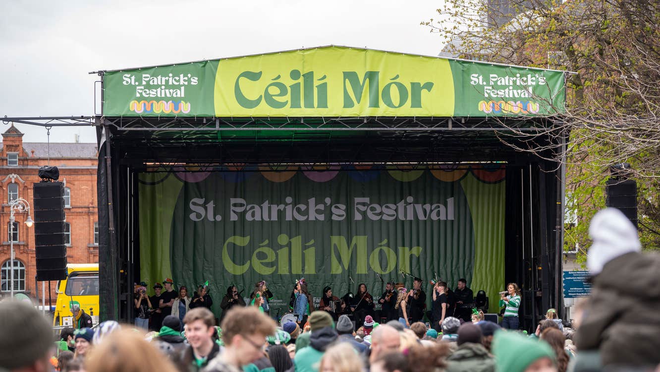 Our Céilí Mór takes place on the afternoon of 17th March is an interactive, participative event led by Dearbhla Lennon, former Riverdancer.