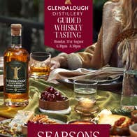 Join Searsons of Baggot Street—Ireland’s National Whiskey Bar of the Year—for an exclusive Glendalough whiskey tasting. Enjoy 4 rare expressions with Head Distiller Rowdy Rooney, plus gourmet food & a free drink. Aug 31, 6:30pm. Book now!