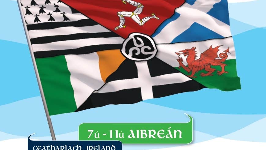 International Pan Celtic Festival 2026, a flag with 6 different sections for each region.