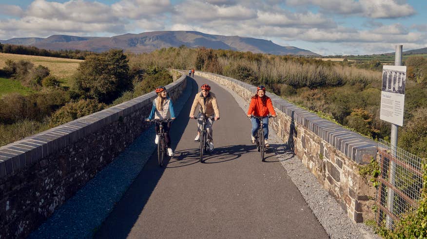 Cyclists on the Waterford Greenway, Co Waterford