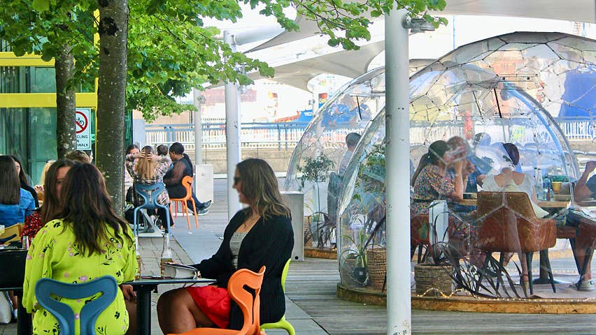 Tequila Jack's Mexican Restaurant and Tequila Bar outdoor seating dome and tables