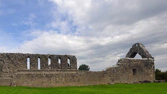 Ruins from a distance at Roscommon Abbey