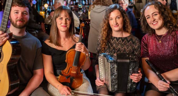 Invigorating polkas and slides, original compositions, and traditional West Kerry songs come alive in the hands of four of Ireland’s most exciting musicians.