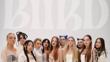 NYF Dublin: Countdown Concert Matinee with Biird, group of 11 people dressed in shades of white and cream