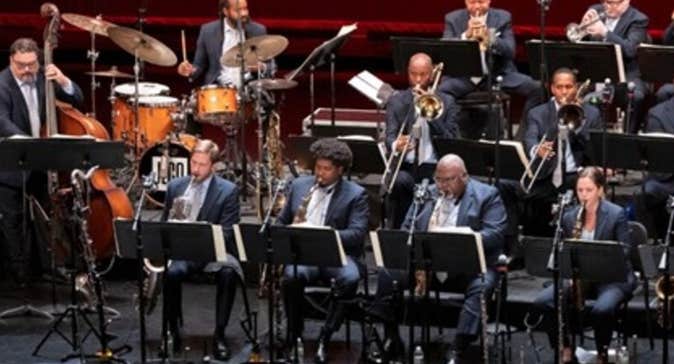 Jazz at Lincoln Center with Wynton Marsalis, part of an orchestra