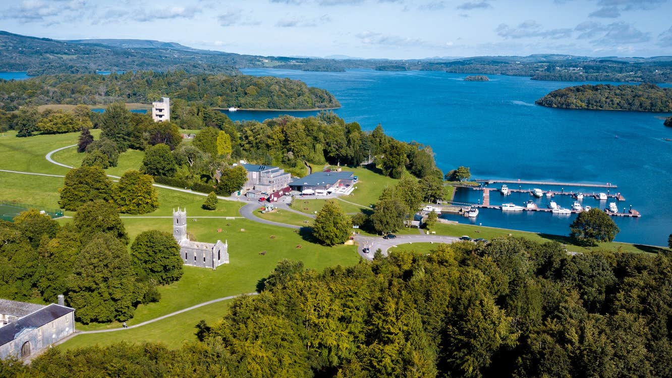 Aerial view of Lough Key Forest and Activity Park