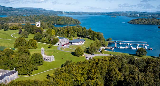 Aerial view of Lough Key Forest and Activity Park