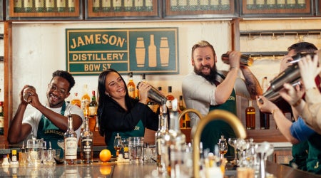 A cocktail making class at Jameson Distillery Bow Street