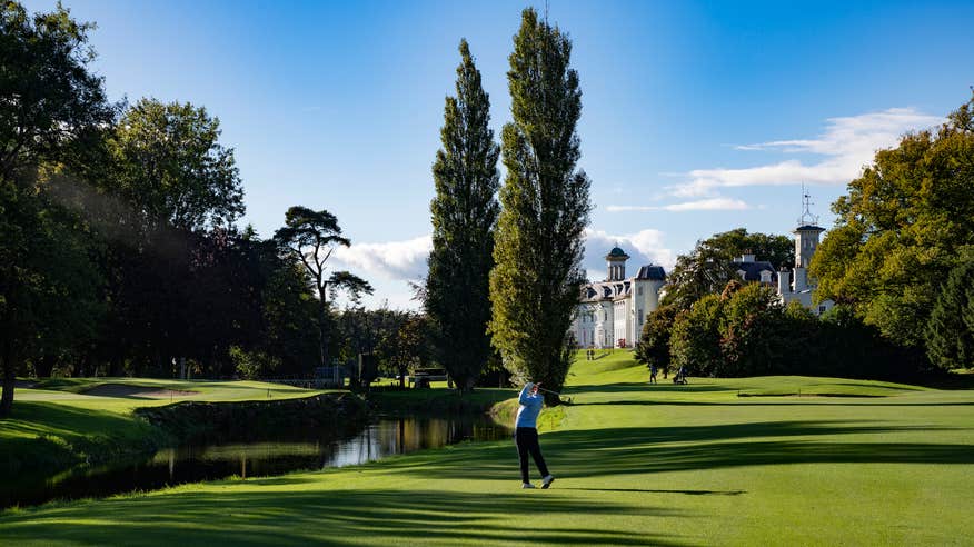 A golfer at the K Club Golf Course in County Kildare