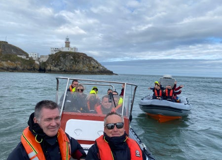 Two passenger RIBs touring Dublin Bay with Dublin Boat Tour