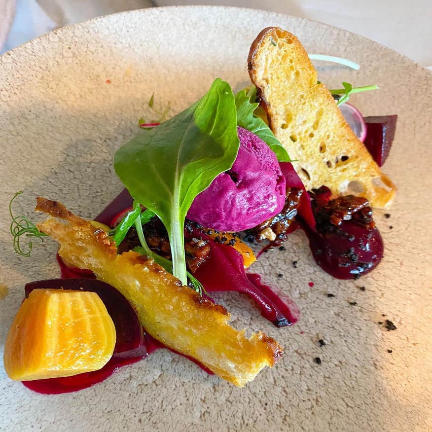 A dish of gourmet food from the Lemon Tree restaurant in Letterkenny in County Donegal.