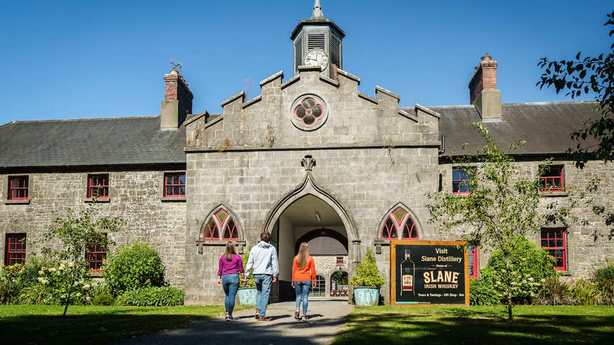 People walking into the Slane Distillery in Co Meath