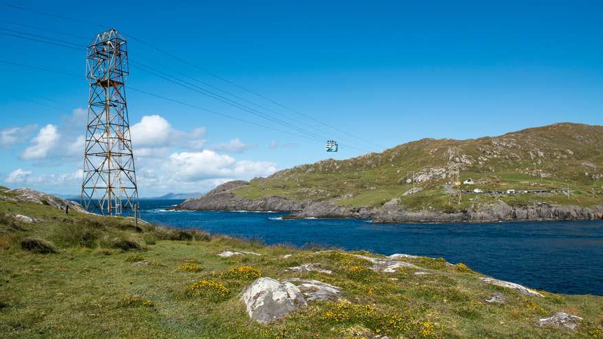 A cable-car travelling from mainland West Cork to Dursey Island