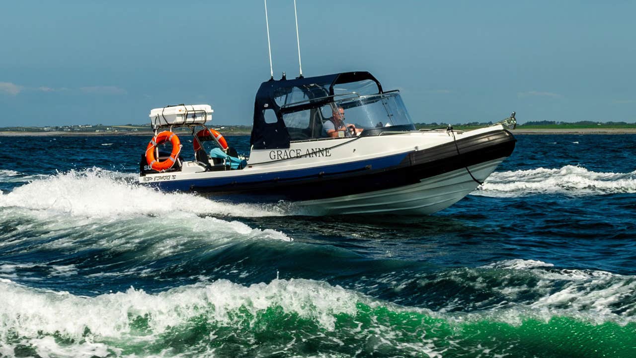 The Grace Anne boat out on the sea