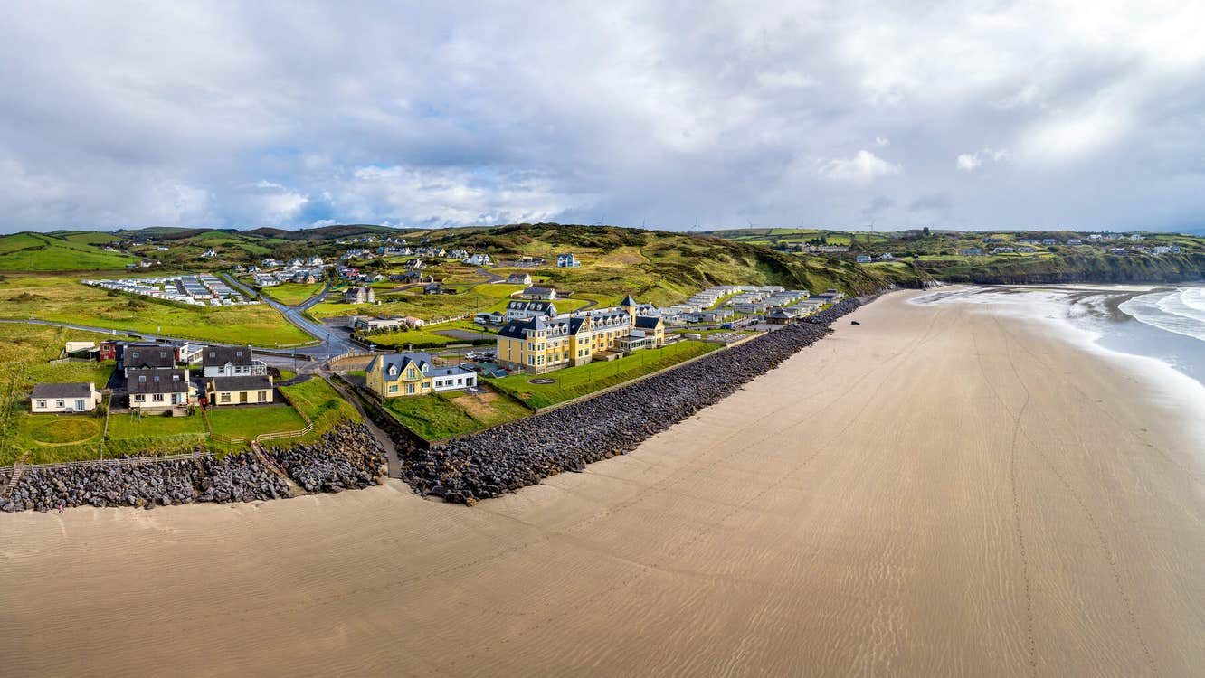 View of houses along Rossnowlagh Beach