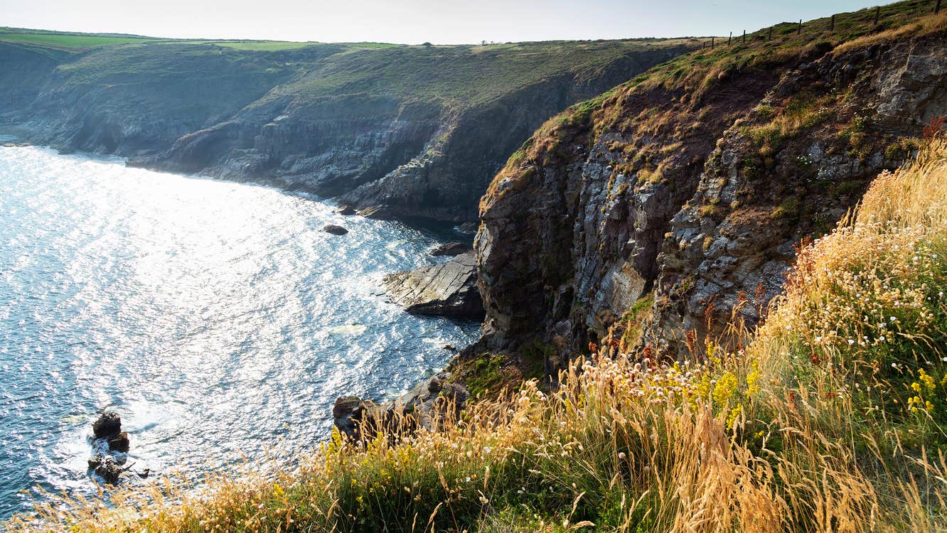 View of the cliffs at Ardmore, County Waterford