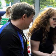A family researching at The Irish Family History Centre