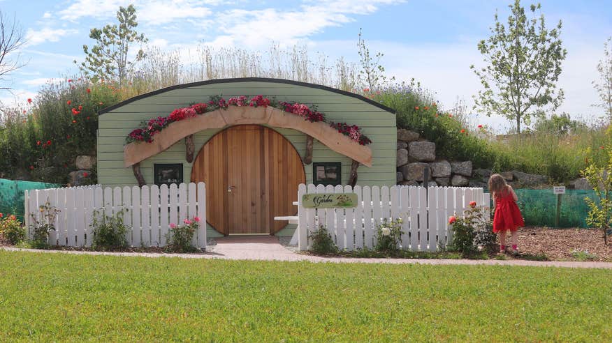 A girl at Glamping Under the Stars in County Laois