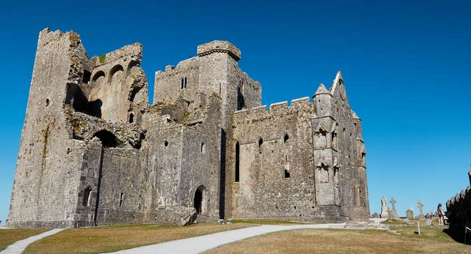 Exterior view of Cormacs Chapel at the Rock of Cashel