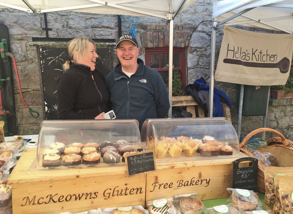 Skerries Mills Farmers Market view of McKeown's gluten free bakery stand