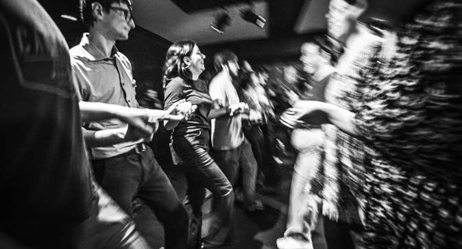 Beginner set dancers in line ups