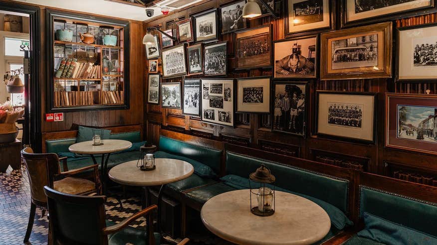 Browse the picture framed walls of Bridie's Bar and General Store. 