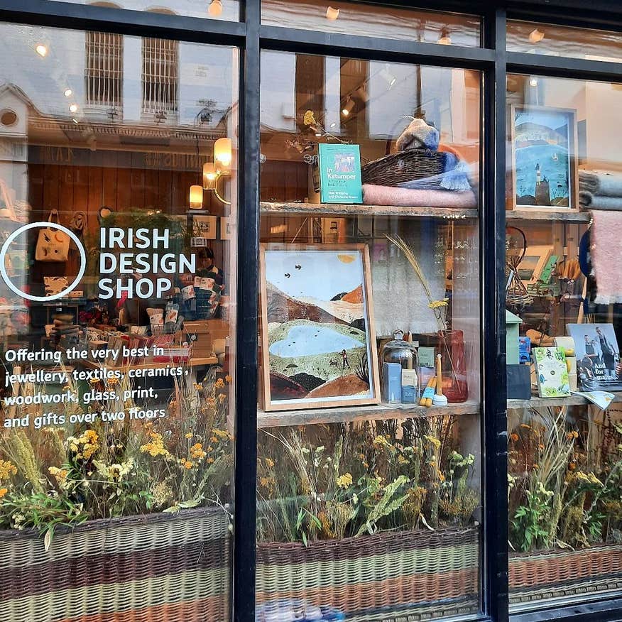Exterior view of the Irish Design Shop in Dublin city