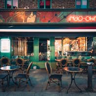 Exterior of a restaurant with an outside seating area