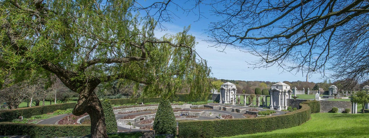 The sunken rose garden at the Irish National War Memorial Garden, Dublin, Co. Dublin