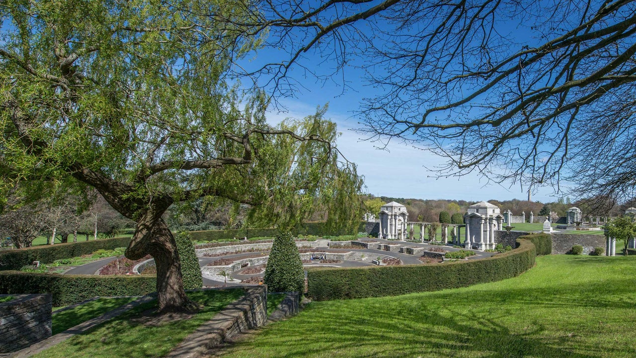 The sunken rose garden at the Irish National War Memorial Garden, Dublin, Co. Dublin