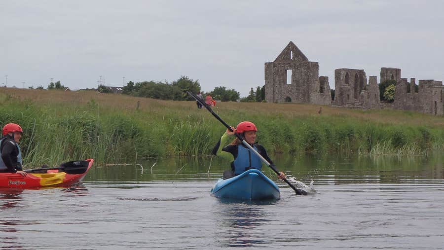 People kayaking out on the water with Boyne Valley Activities