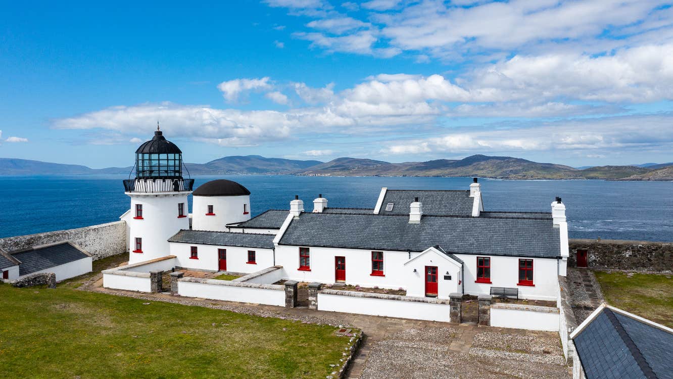 Aerial view of the property.