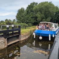 People on the passenger barge with Boat Trips in Athy on the River Barrow