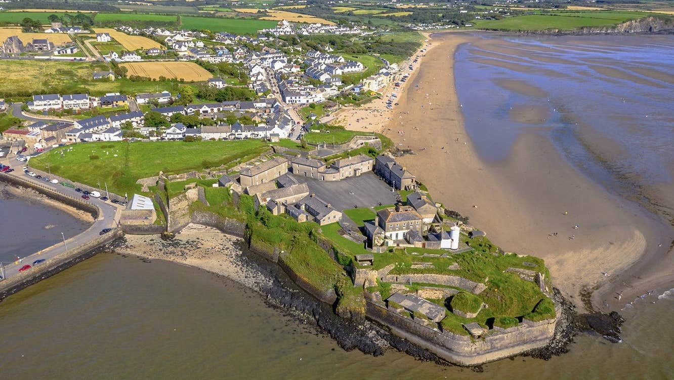 Aerial view over Duncannon Fort