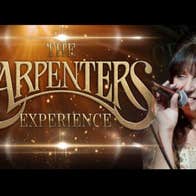 A woman holding a mic up to her mouth beside large gold event text.