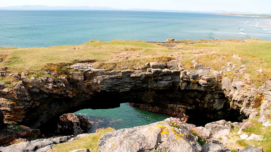 The Fairy Bridge at Tullan Strand in Bundoran, Co Donegal