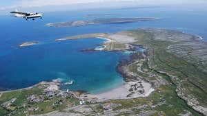 Image of flight over aran islands