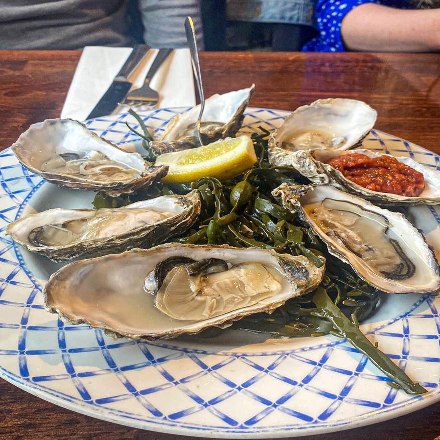 A platter of oysters from Fishy Fishy in Kinsale, County Cork.