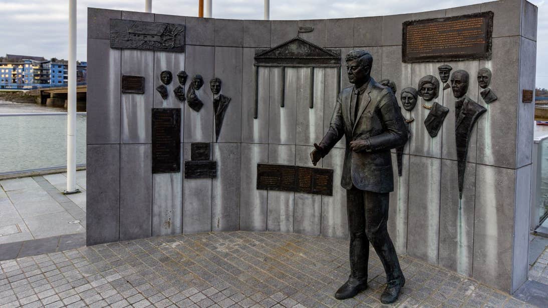 The John F Kennedy memorial on the banks of the River Barrow in New Ross, Wexford