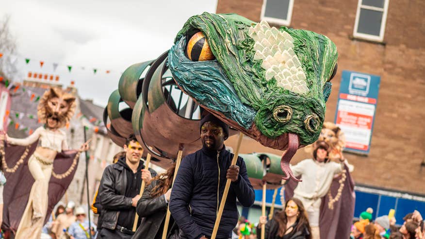 Performers at the 2024 St Patrick's Day Parade in Kilkenny city