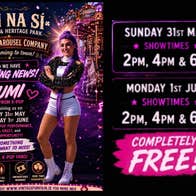 Rumi from K-Pop joins the Vintage Carousel Company at Dún na Sí Heritage Park for free live performances, meet & greets, and photo opportunities on 31 May and 1 June.