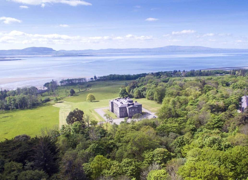 An aerial view of Lissadell House