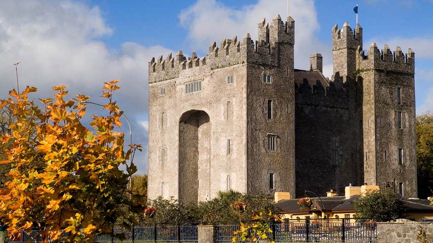 Bunratty Castle in Co. Clare on a cloudy day