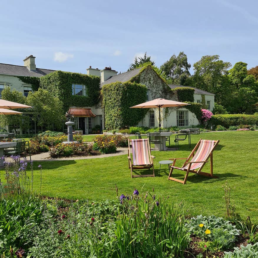 Garden at Gregans Castle Hotel.