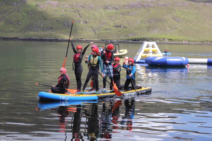 People SUPing at Killary Adventure Centre in Leenaun, Co Galway