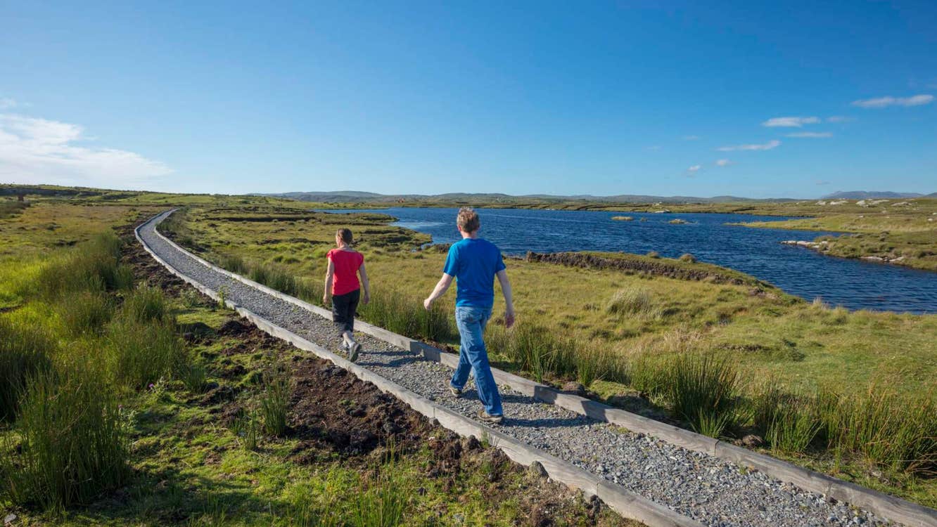 Image of people on Derrigimlagh Loop Walk, Connemara, County Galway